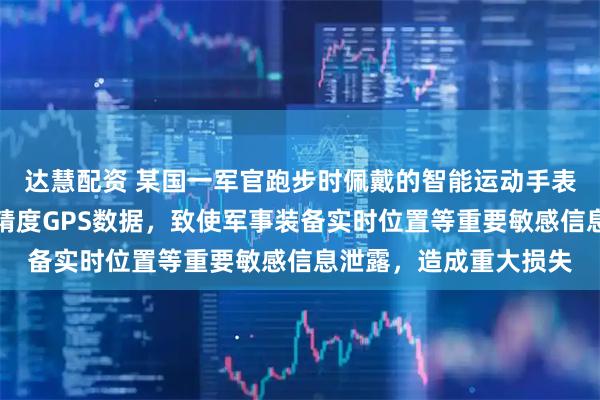 达慧配资 某国一军官跑步时佩戴的智能运动手表持续记录并公开了高精度GPS数据，致使军事装备实时位置等重要敏感信息泄露，造成重大损失