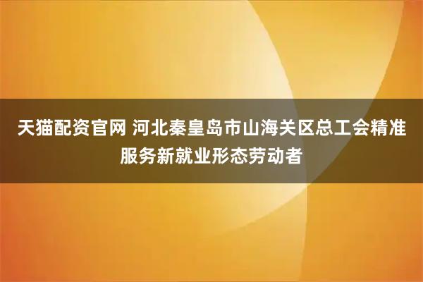 天猫配资官网 河北秦皇岛市山海关区总工会精准服务新就业形态劳动者